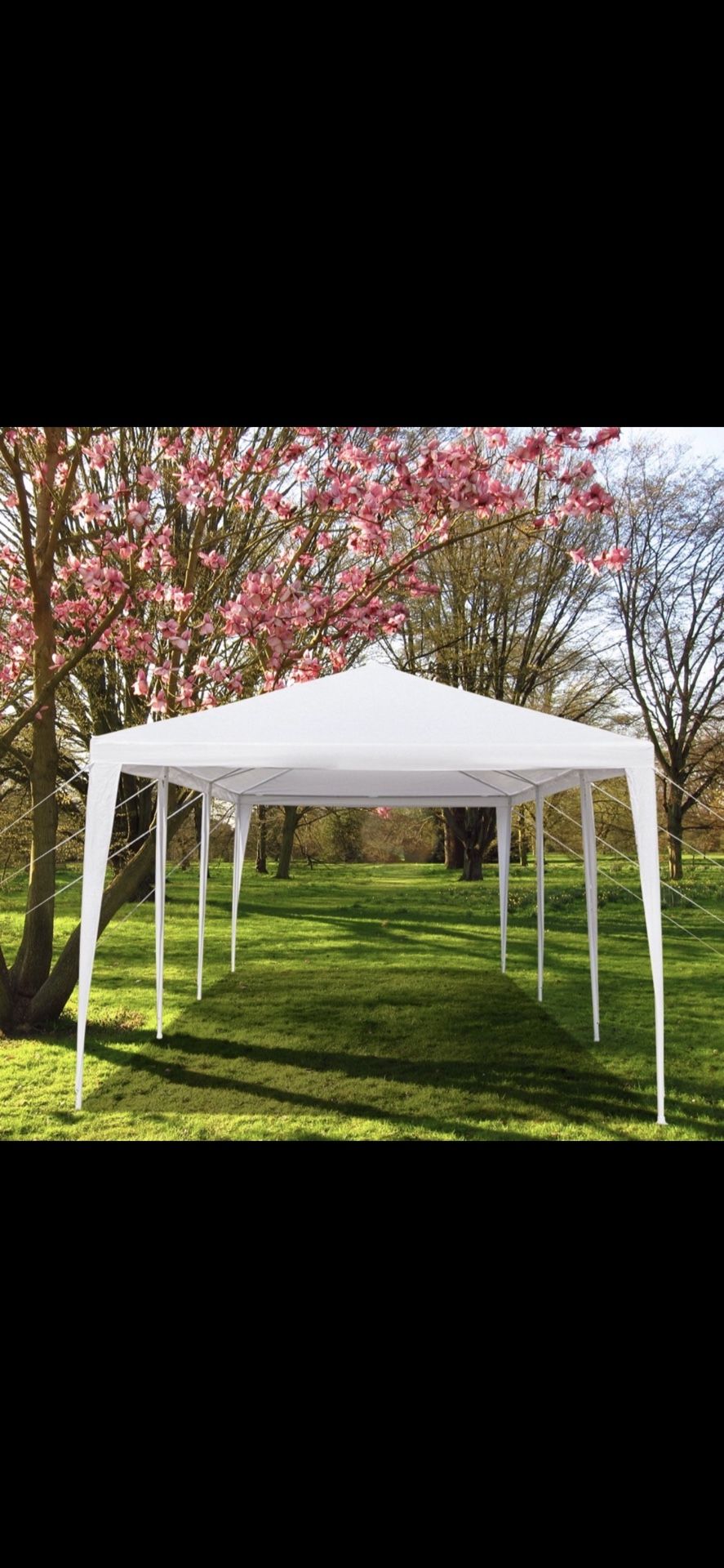 10'x 30' White Gazebo Wedding Party Tent Canopy With 6 Windows & 2 Sidewalls-8 For Sale