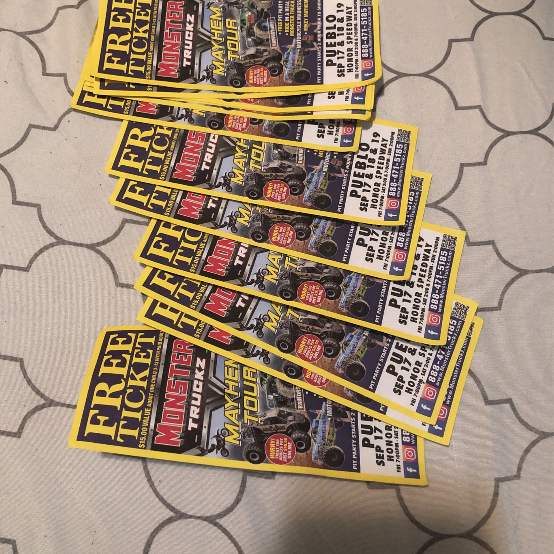 Monster Truck Tickets  55$ For All Tickets