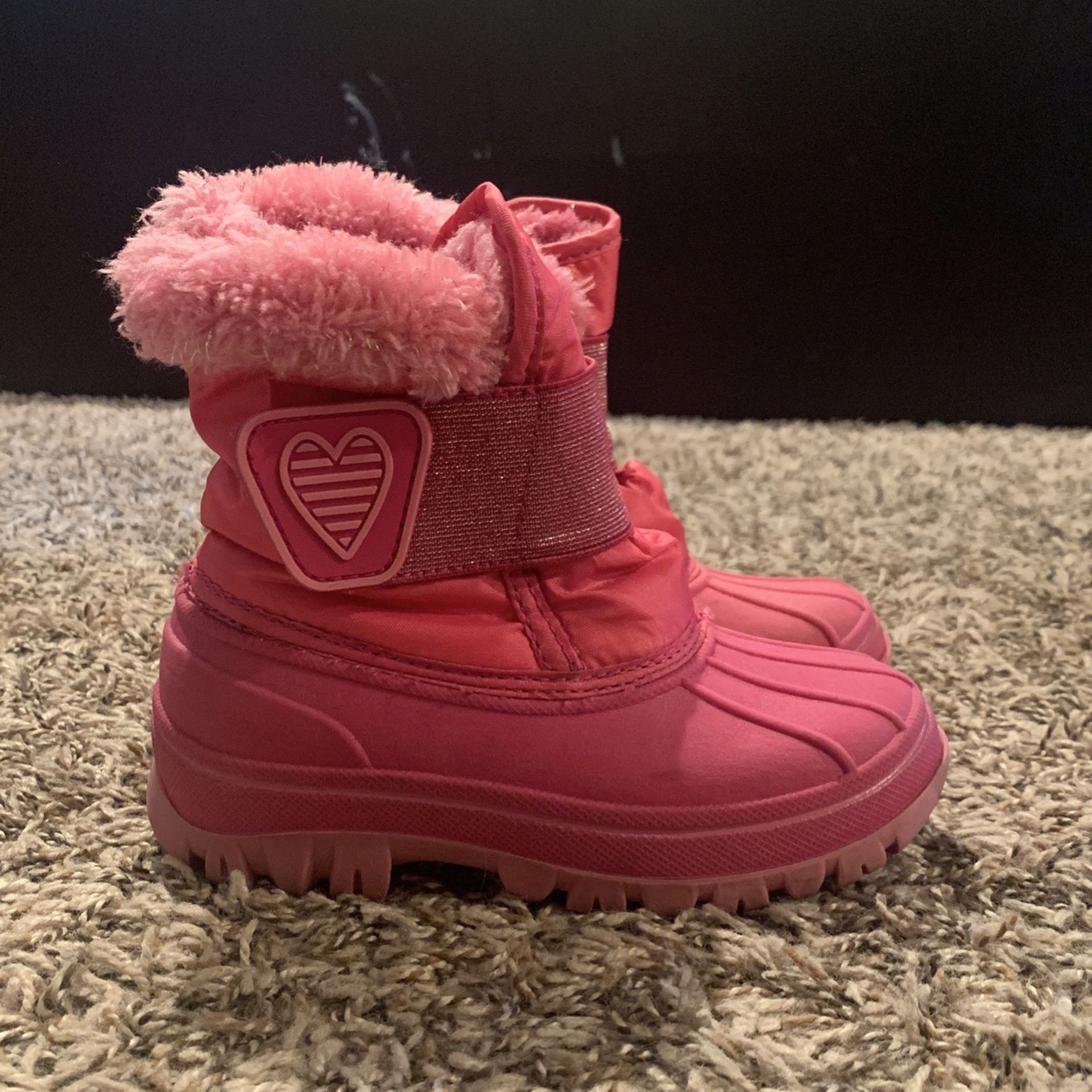 Girls Pink Thermolite Snow Boots From Target Toddler Size 9