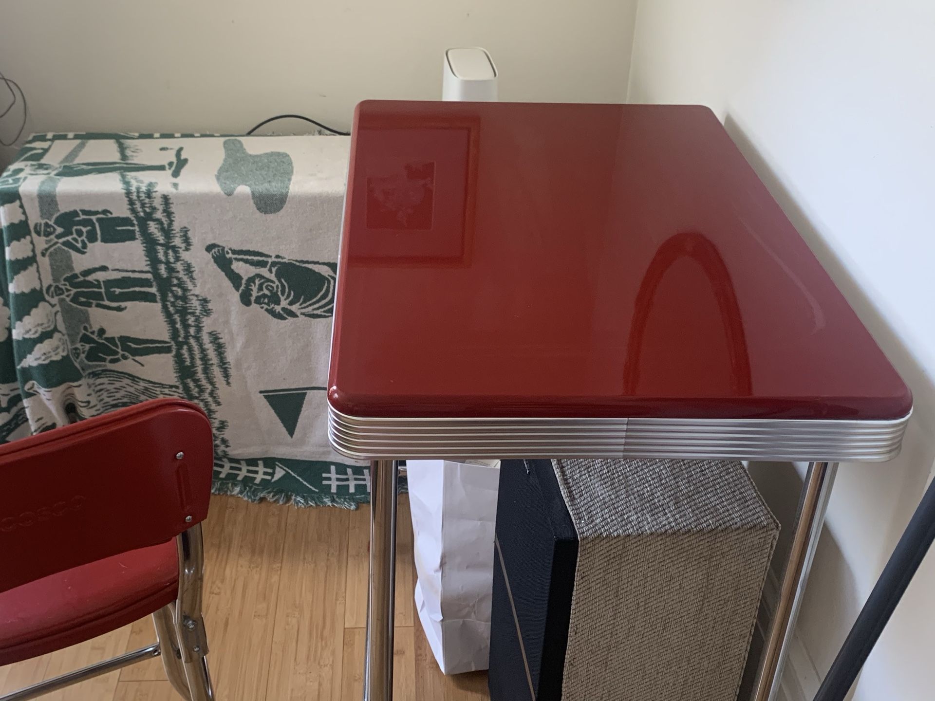 Retro-Style, Cherry Red, Bistro Dining Set