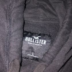 Hollister Cropped Black Hoodie (size Large) Thumbnail