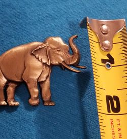 Pewter Elephant Brooch Pin Thumbnail