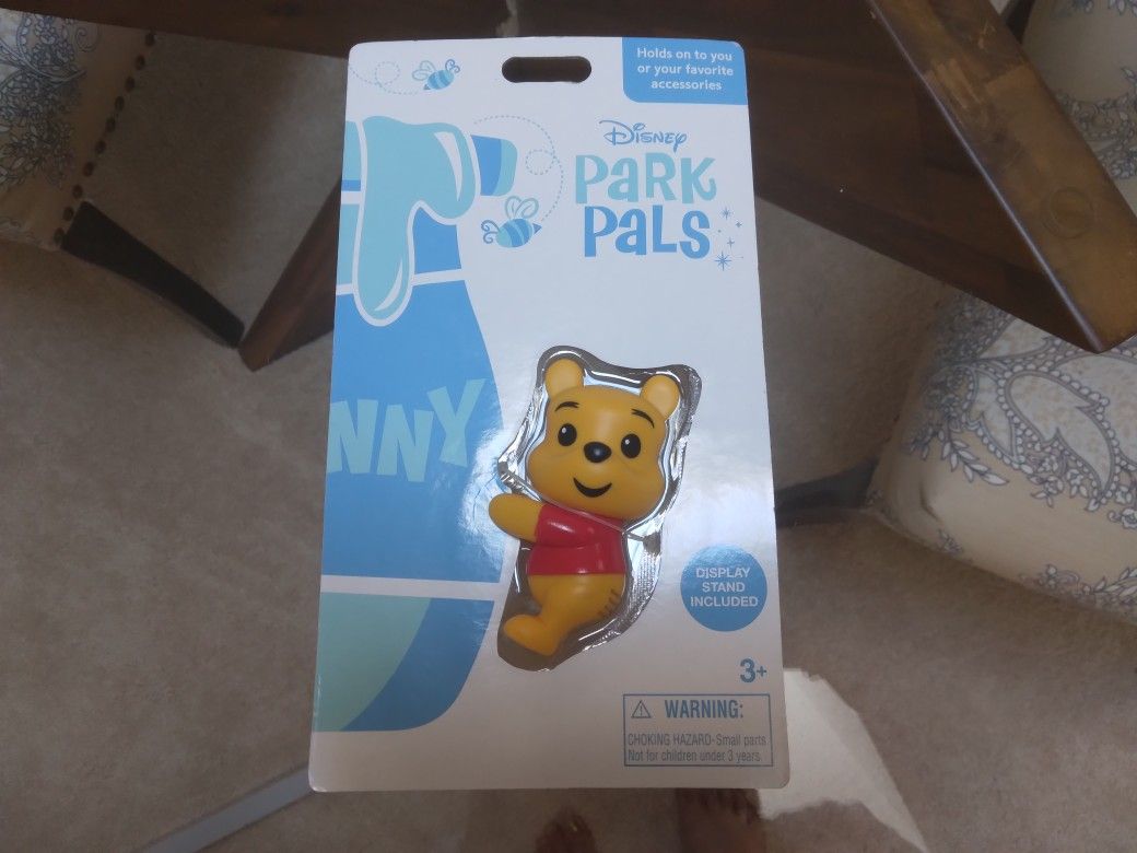 Park Pals- Baby Pooh Bear Seat Belt Hugger Or Desk Figurine With Stand