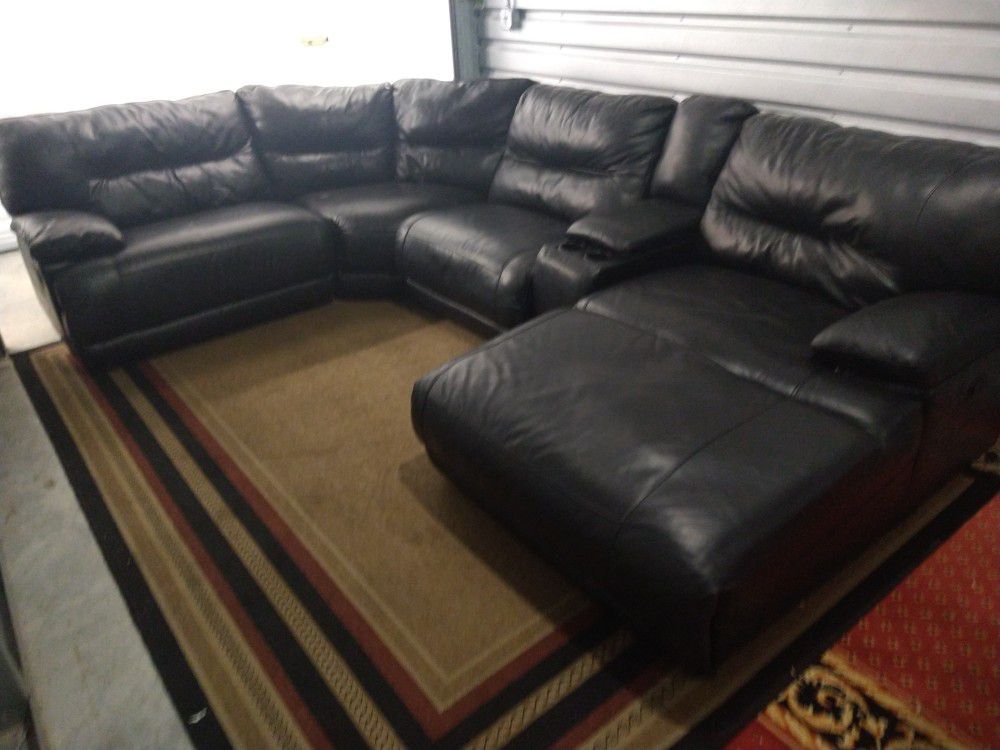 SOFA GENUINE 100% REAL LEATHER RECLINER ELECTRIC.. DELIVERY SERVICE AVAILABLE 🚚