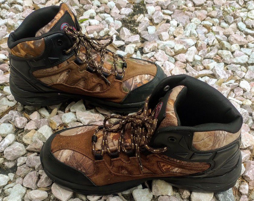  Men's Leather Steel Toed Waterproof  Hiking  Boots Size 11W By Brahma Boots