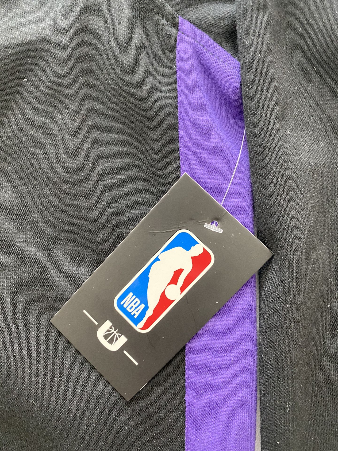 Los Angeles Lakers NBA Men's Hoodie Sweater Black Purple Size Small