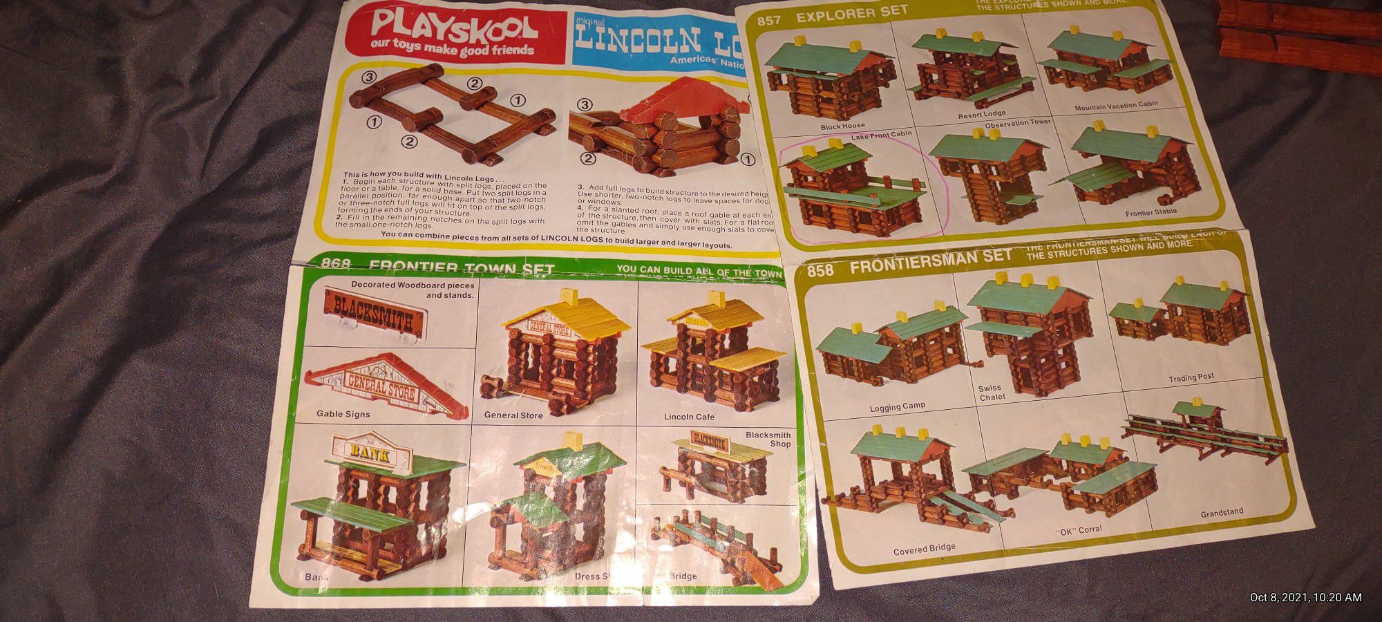 1979 Lincoln Logs.  All Pieces Are There