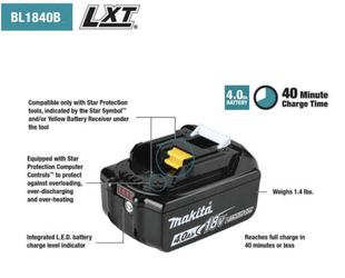 Brand New Makita 18-Volt LXT Lithium-Ion High Capacity Battery Pack 4.0Ah with Fuel Gauge (for Pick-Up Only) Thumbnail