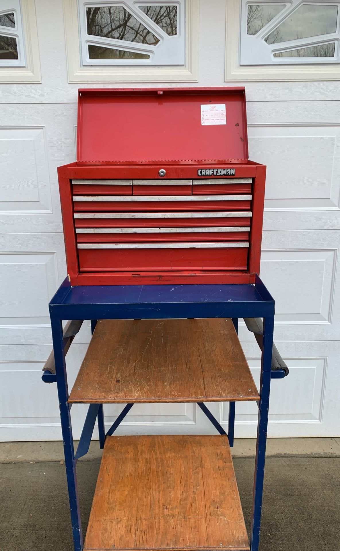 Craftsman 7 drawer tool chest, tool box on cart for Sale in Roebuck, SC