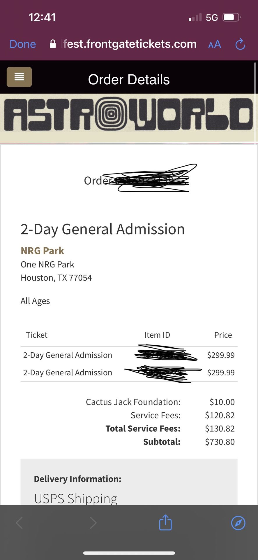 Astroworld Festival Tickets