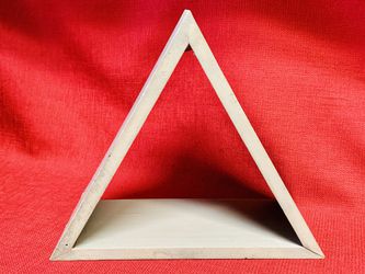 Hobby Lobby Triangle Mountain Wood Wall Hanging Shelves 10”wide x 8 3/4”tall Thumbnail