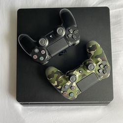 PS4 Slim 1tb - Two DualShock Controllers - Call Of Duty Thumbnail