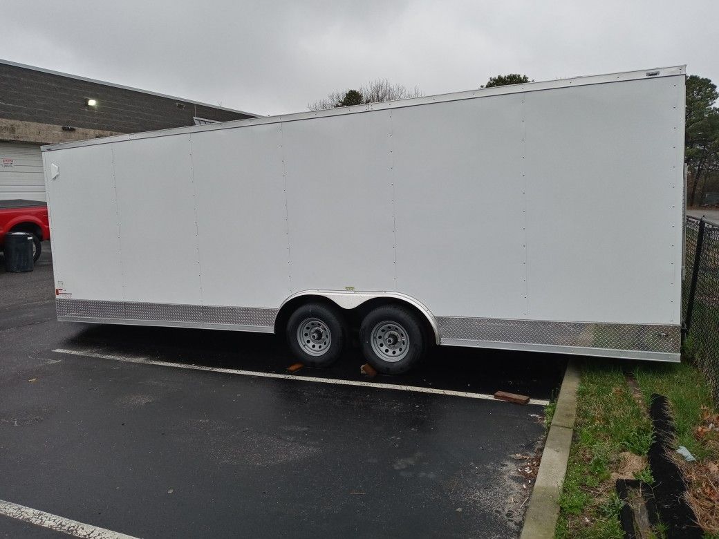 8.5x24ft Enclosed Vnose Trailer Brand New Car Truck ATV UTV SXS RZR Motorcycle Bike Hauler Moving Storage Cargo Traveling