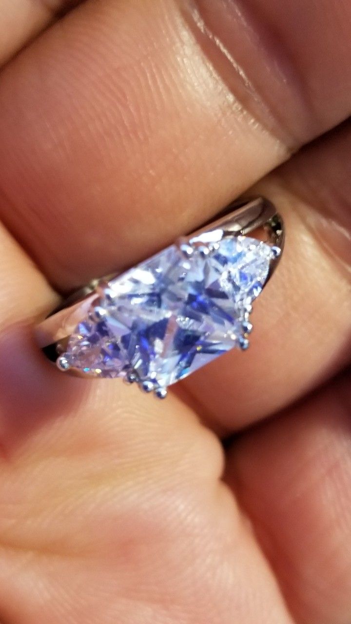 Gorgeous princess Cut Women's Wedding Engagement Promises Ring Size 9.0