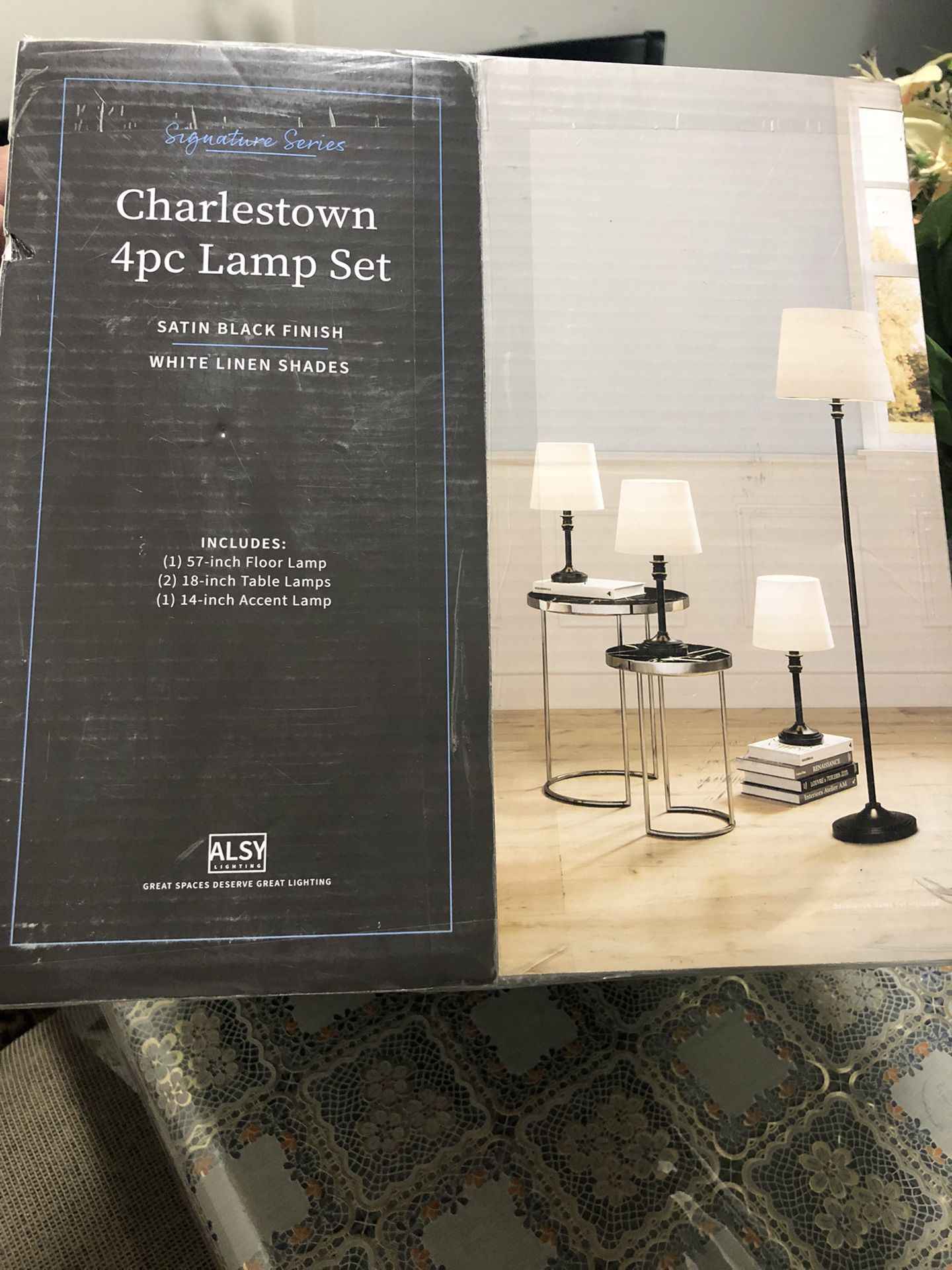 Charlestown 4pc Lamp Set