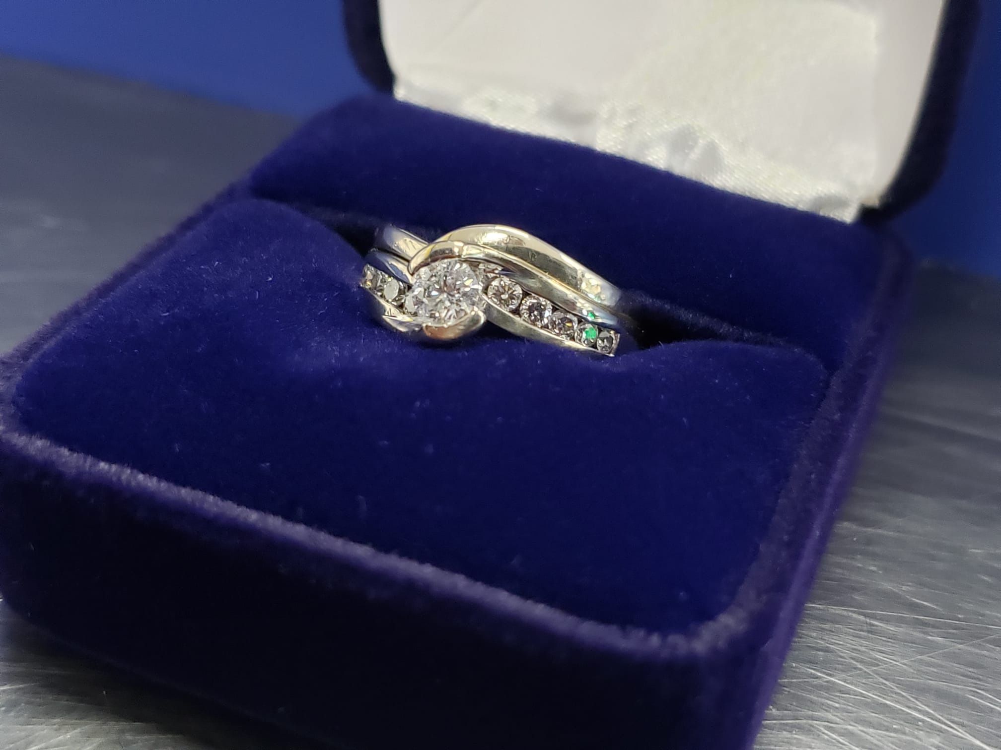 14K W/G Diamond Engagement Ring Approx 1ctw Size 5.5