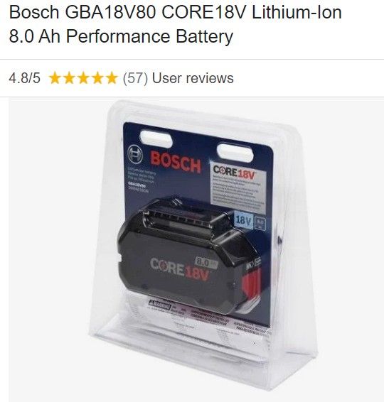 BOSCH 18v 8AMP BATTERY
