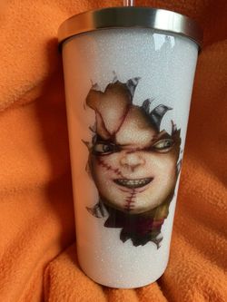 Chucky 20 Oz Glitter Insulated Drinking Cup Thumbnail