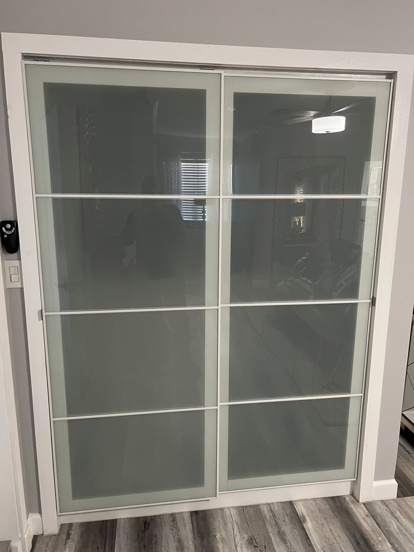 Modern Frosty Glass Closet Door