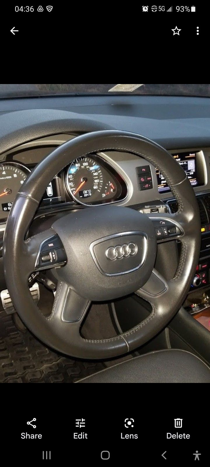 2013 Audi Q7 Steering Wheel W/Airbag