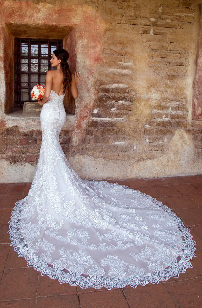 Strapless Mermaid Wedding Gown - Kitty Chen Couture NALA - size 8
