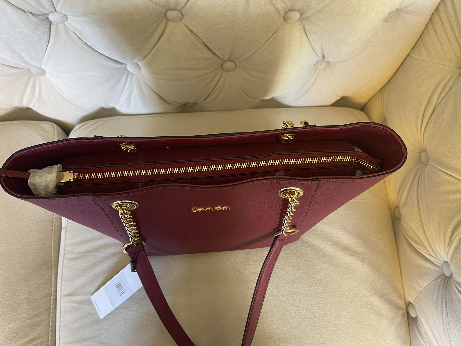 Calvin Klein Handbag Purse Gold Chain Accents