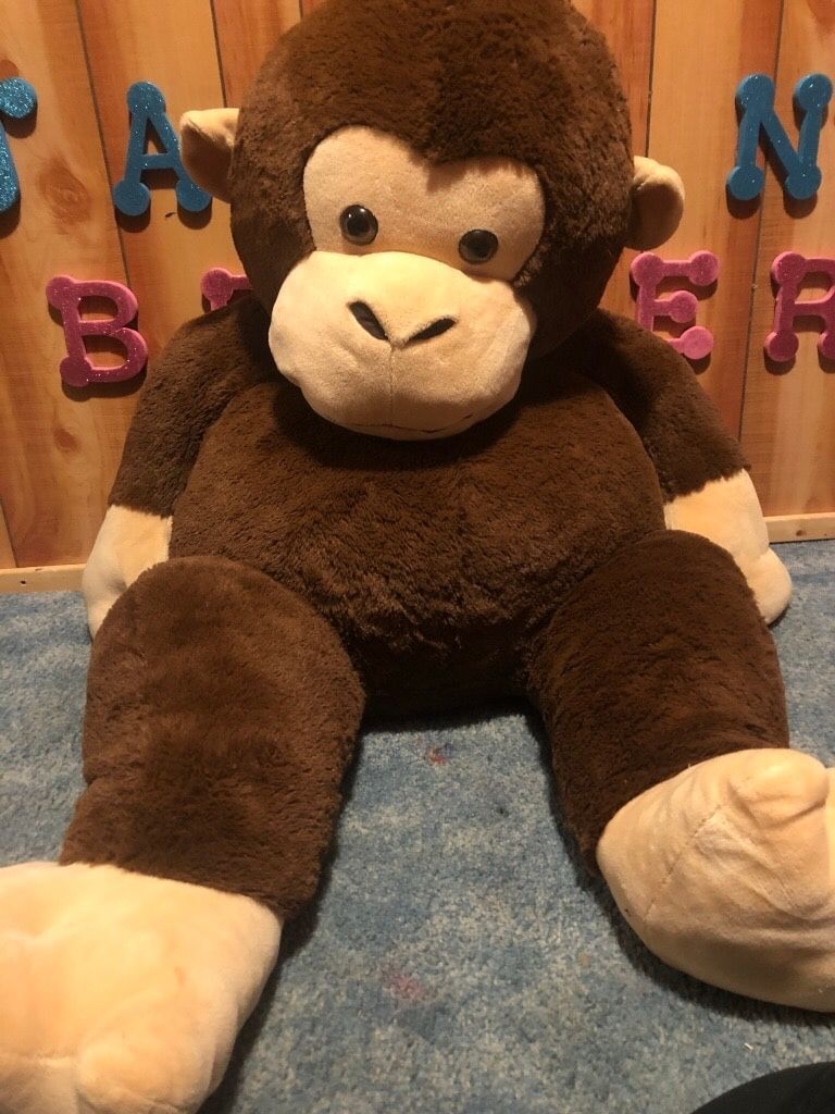 2 stuffed monkeys