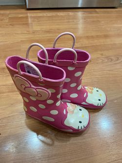 Hello Kitty girls rain boots size 12 Thumbnail