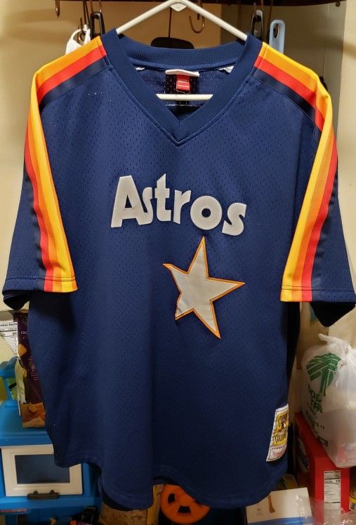 MLB Houston Astros Jeff Bagwell#5 Stitched Mitchell Ness Jersey Size 52
