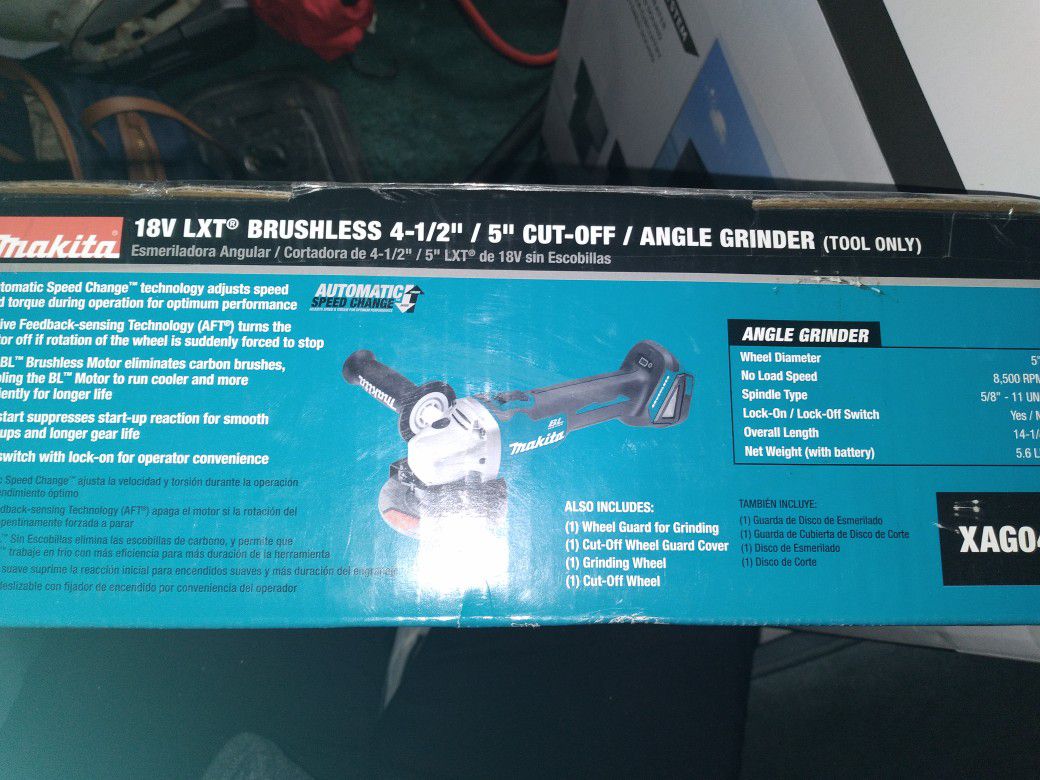 LXT Brushless 5"inch Cutoff Angle Grinder
