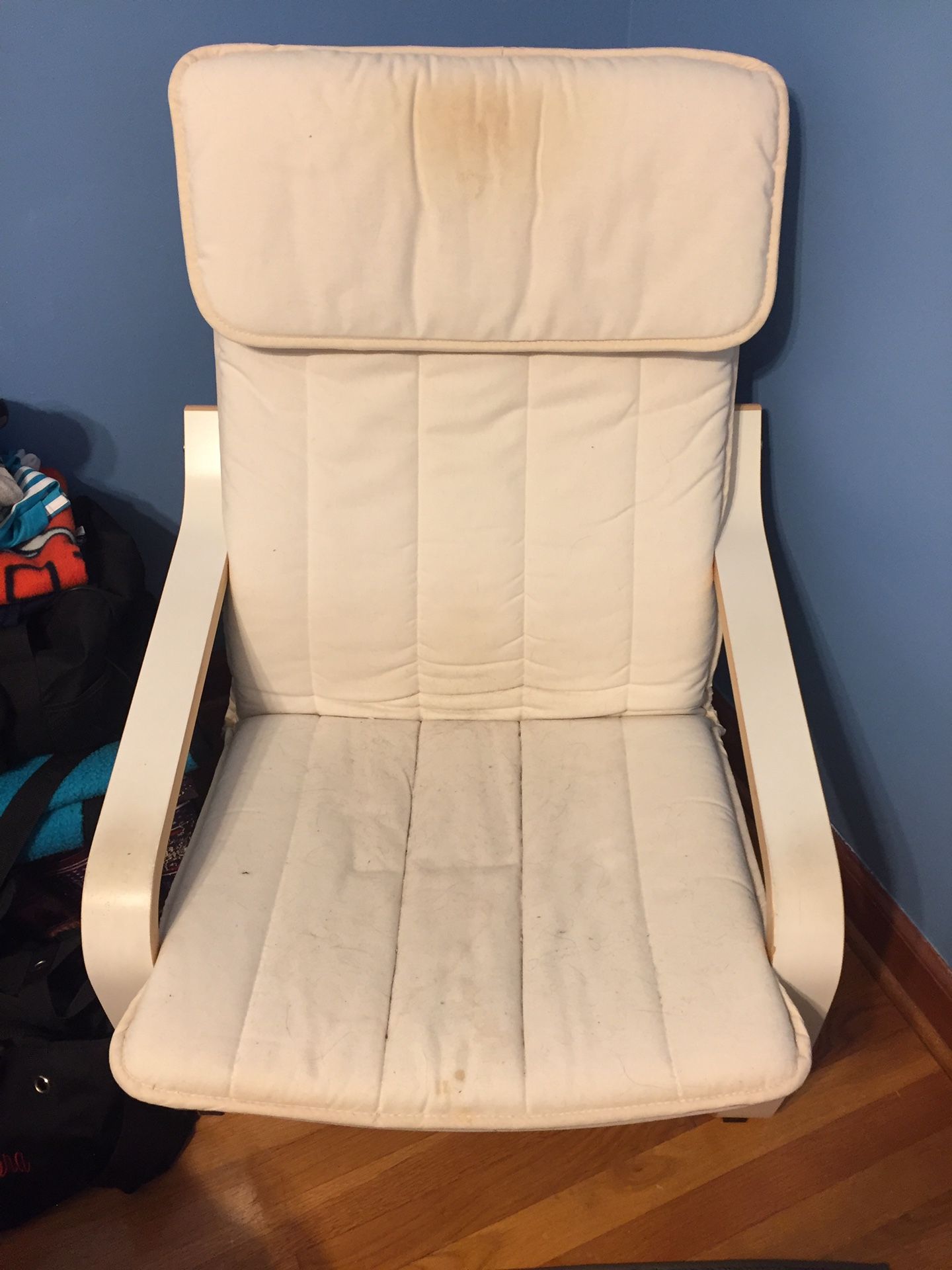 IKEA chair w/Footstool and mirror