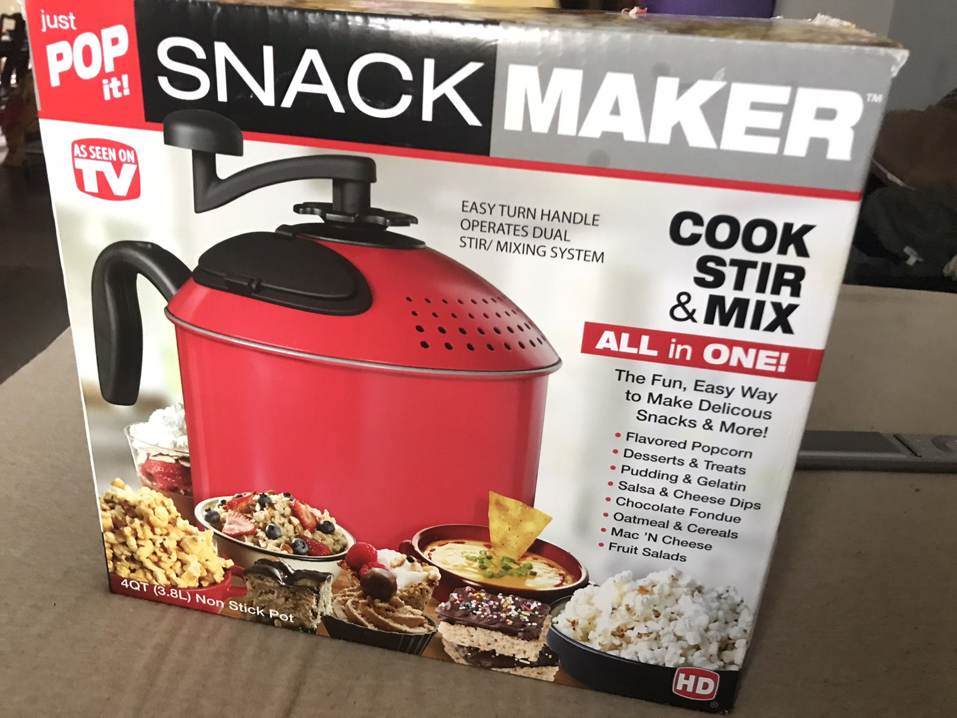 Just Pop It! Snack Maker Pot, Strainer, Mixer in-one