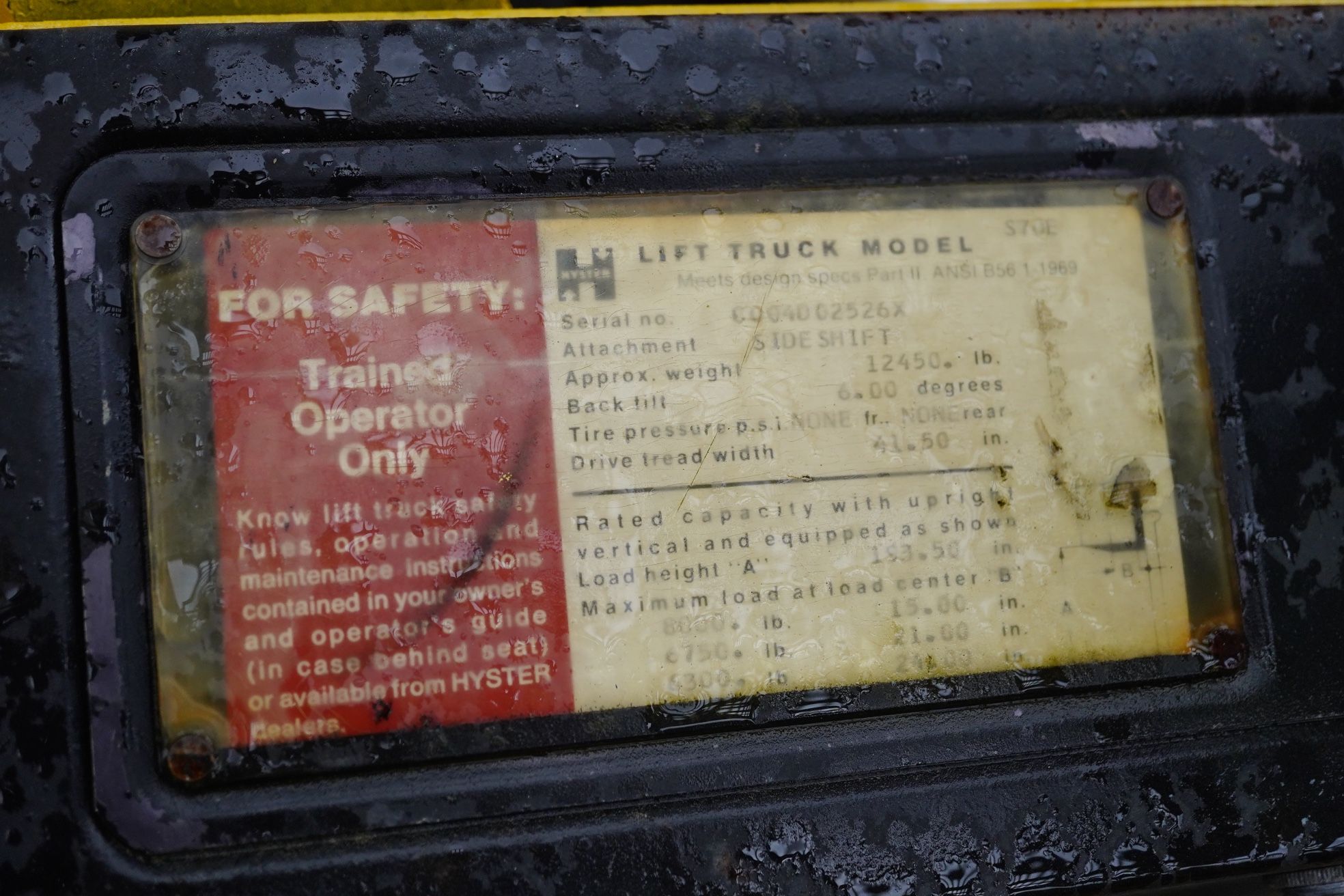 8000 Lb Heavy Forklift, Hyster 50 Runs In Perfect Condition
