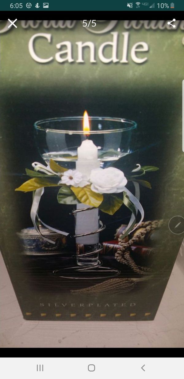 Available Now - Studio Silversmiths Metal Floating Votive Candle Holder - 3 Candle Holder and Single Candle Holders