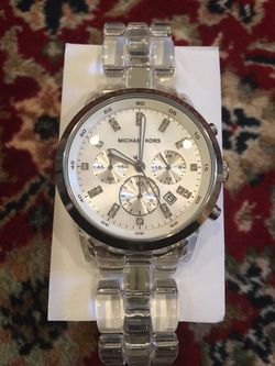 Michael Kors Clear and Silver Acrylic Watch for in Springfield, VA - OfferUp