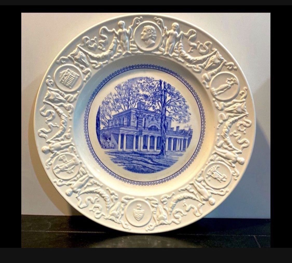 WEDGWOOD Plate Collection ~ University of Virginia BLUE Pavilion IX~ Bicentennial Edition  