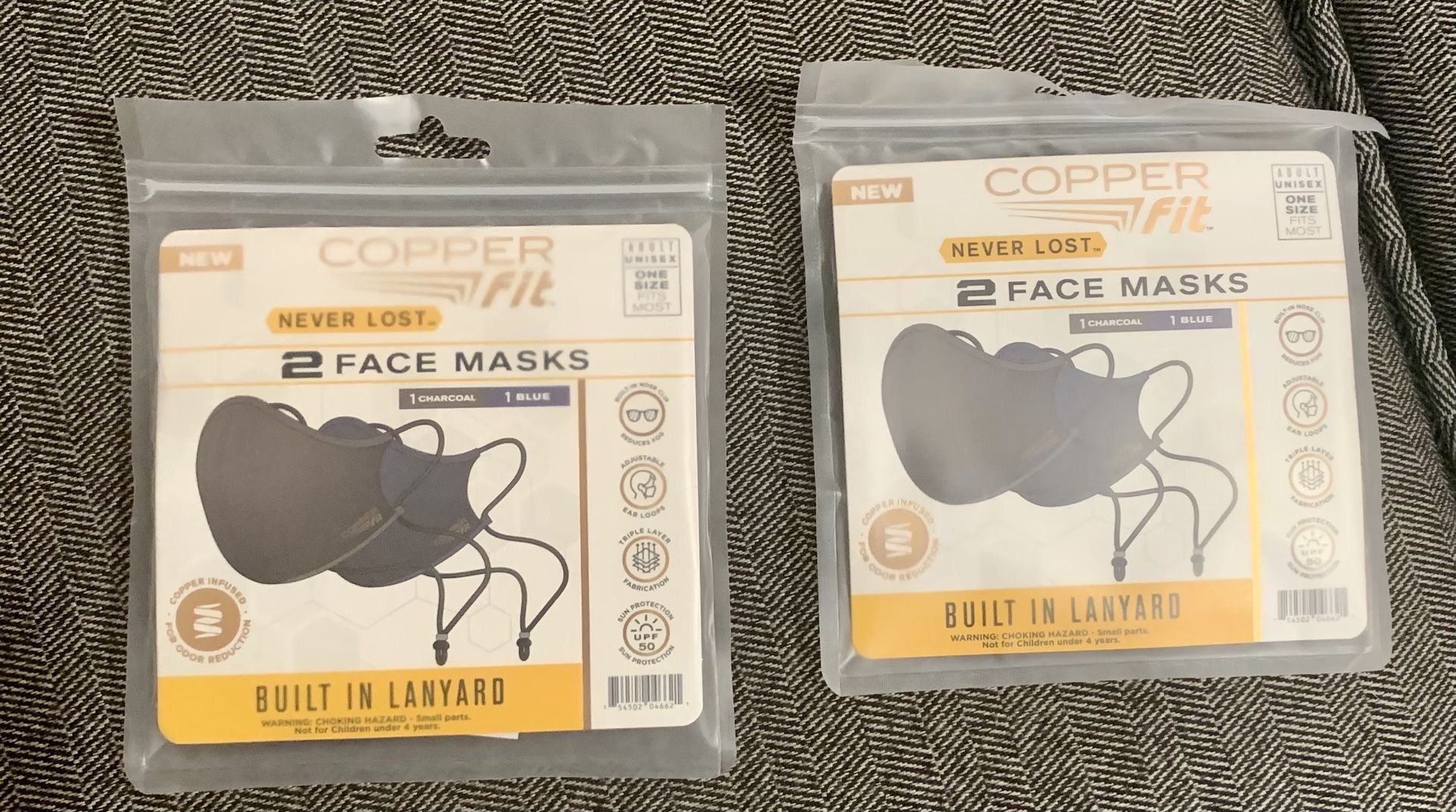 Copper Fit Never Lost Face Masks