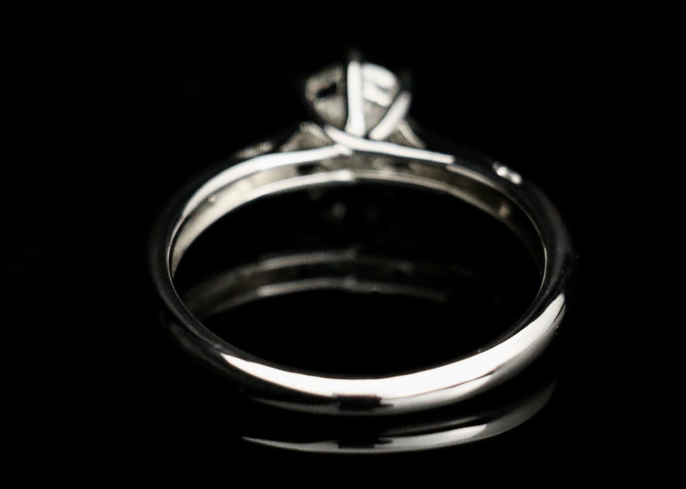 1c Moissanite Silver Engagement Ring