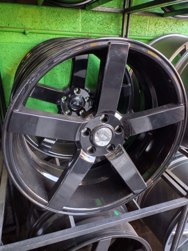 ** New ** Black 20 Inch Wheels And Tire Package