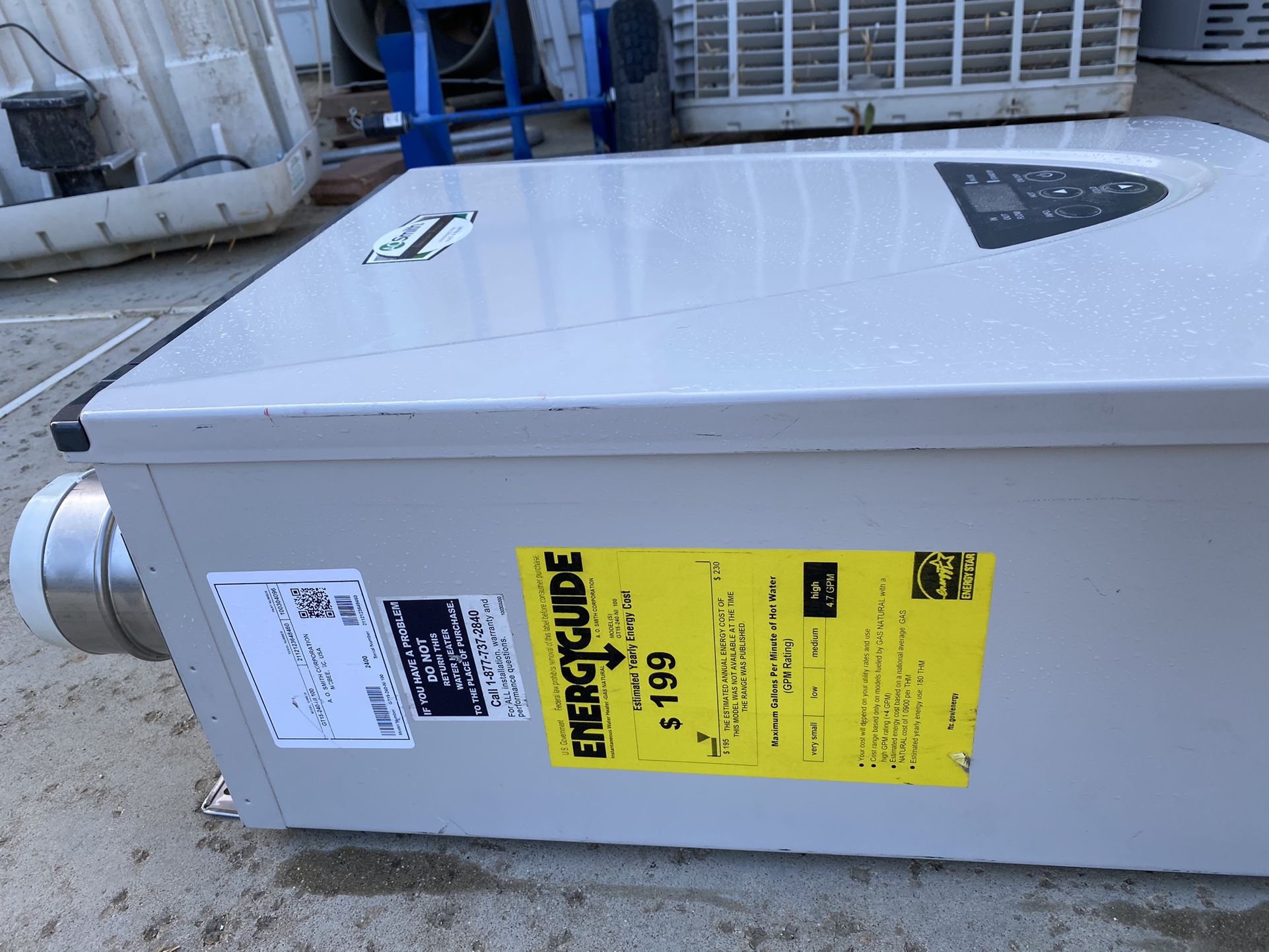 IndoorsTankless water heater