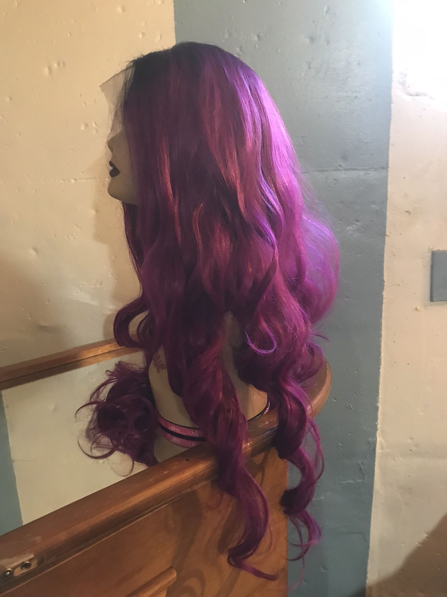 Black to Purple Ombre Full Lace Wig