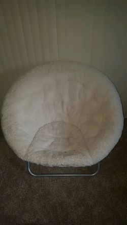 Pottery Barn Ivory Sherpa Faux Fur Hang, Hang Around Chair Cover