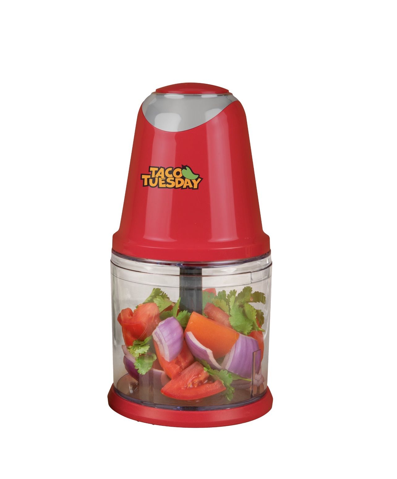 Taco Tuesday TTCHP2RD 2-Cup Capacity 2-Speed Chopper with Stainless Steel Blades