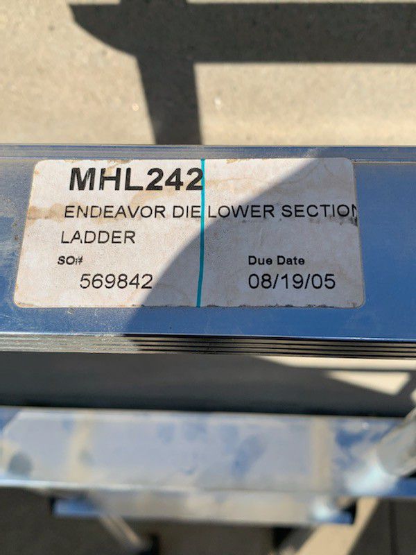 MHL242 endeavor die lower section ladder.