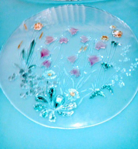 2 Cinderella Walther Glass Platters/13.5×13.5R-16W×10.5L/Both For $10/Cash Only/Pick Up Only/No Holds/Price Firm/West Side 44109