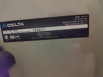 14 In Delta Band Saw  Thumbnail