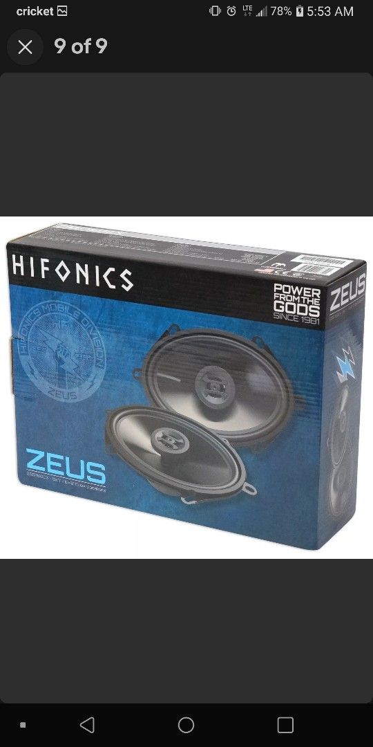 7 Inch Touchscreen 10.1 Android 16G Stereo And 4 Hifonics 6X8 250 Watts Speakers 1000 Watts Total Brand New In Original box