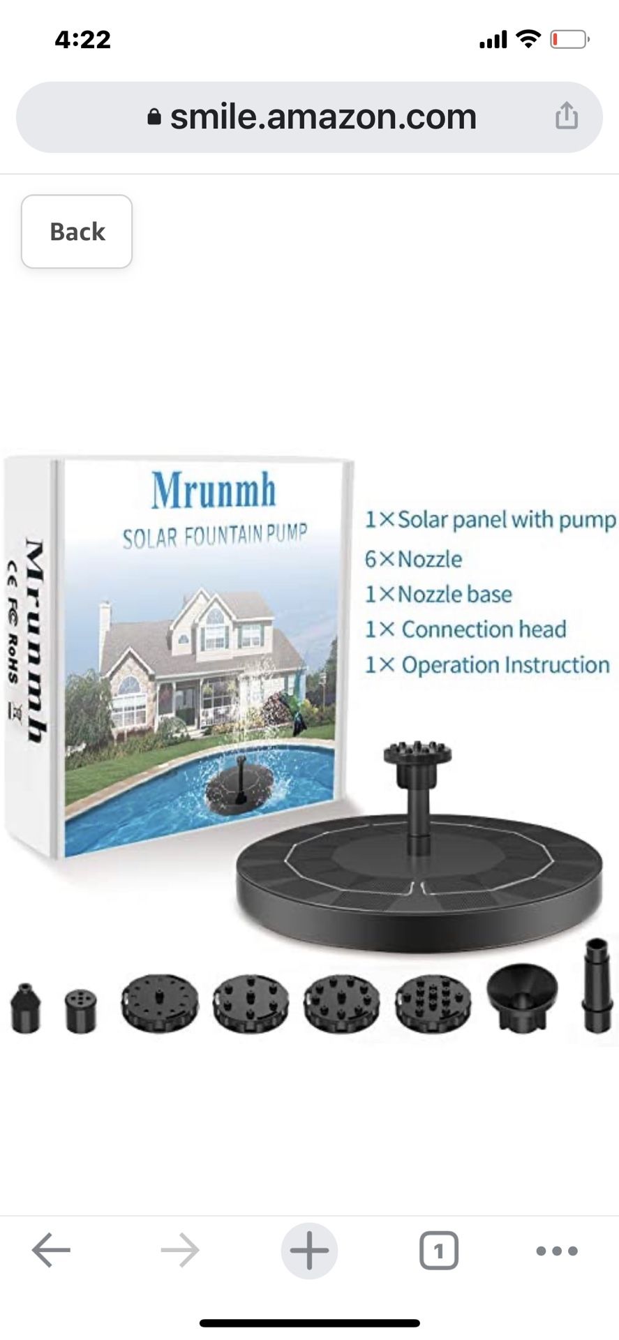 Solar Fountain Pump for Bird Bath,Upgrade 2.5W Solar Panel Kit Water Pump,Free Standing Floating Solar Powered Water Fountain for Bird Bath,Garden, P