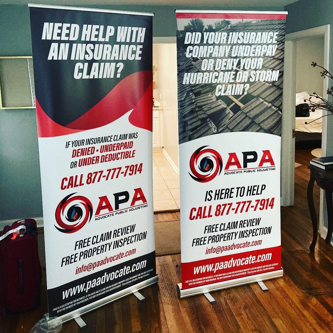Blockout Banner With Roll Up Banner Stand And Carry On Bag