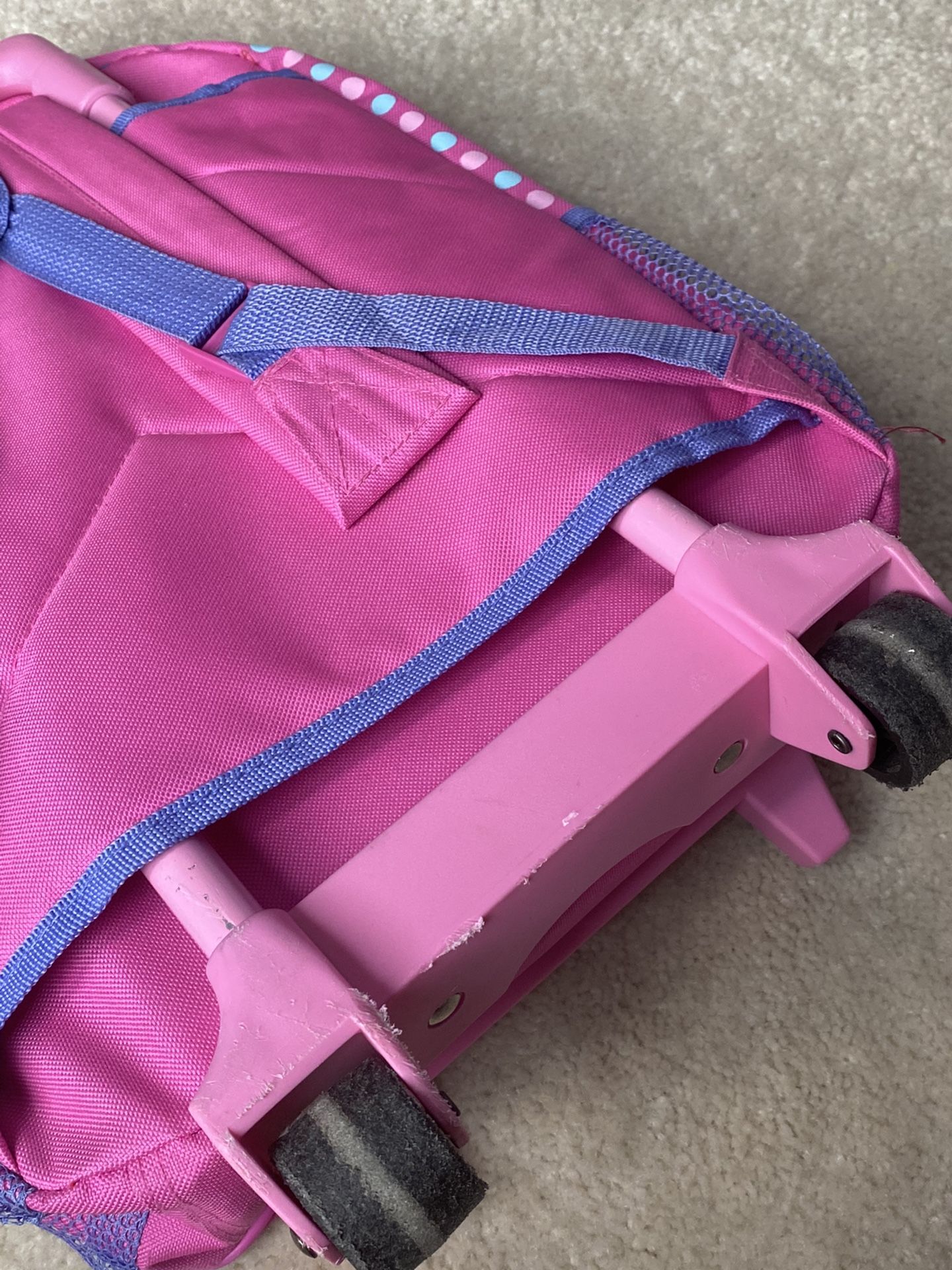 Pink And Purple Hello Kitty Rolling Backpack